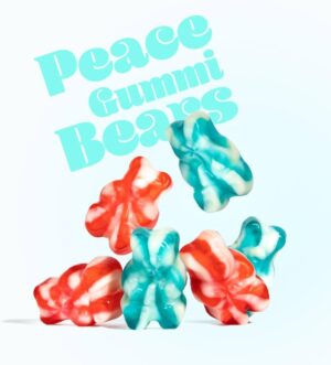 Albanese Peace Gummi Bears Red/Blue Special Edition 5lb Bag Bulk